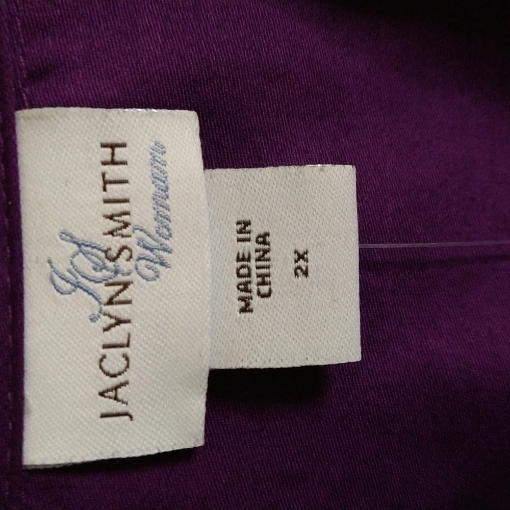 Jaclyn Smith Purple Button Down Sz 2X - Picture 8 of 12
